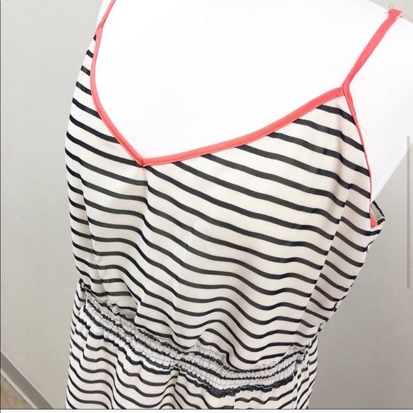 Black Cream Stripe Detailed Bottom Maxi Dress XL - Picture 4 of 8